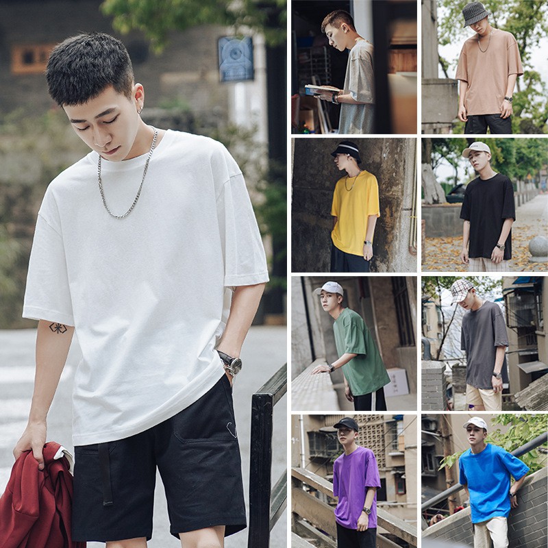 [ảnh thật] ÁO THUN NAM NỮ DÁNG DÀI FORM RỘNG, TAY LỠ CỔ TRÒN THỜI TRANG - ÁO PHÔNG  trơn ĐEN UNISEX