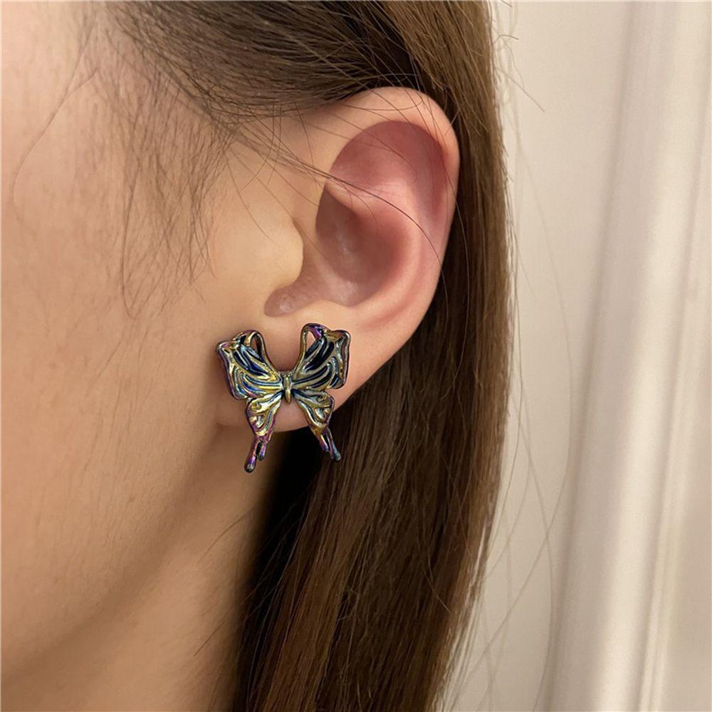 Bông Tai Dạng Kẹp Hình Bướm Phong Cách Hàn Quốc Đơn Giản Cho Nữ