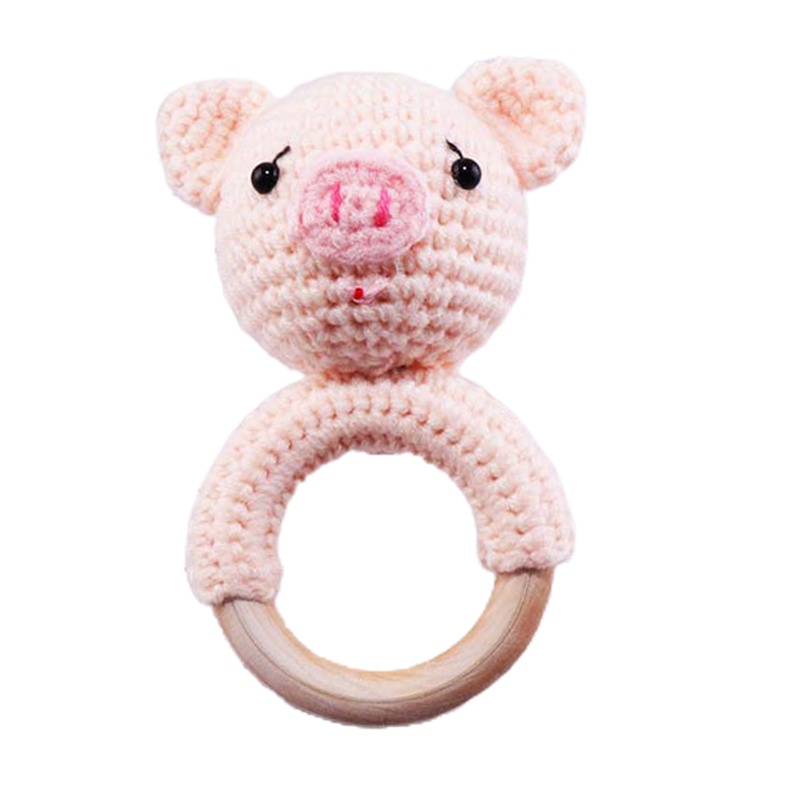 Đồ Chơi Vòng Gặm Cắn Hình Động Vật DIY Dành Cho Bé Sơ Sinh Mọc Răng