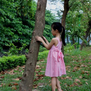 Váy kẻ caro 2 dây
