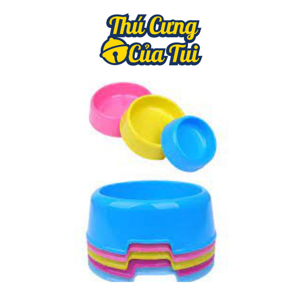 Bát Thức Ăn Nhiều Màu Cho Chó Mèo Thú Cưng - Thú Cưng Của Tui