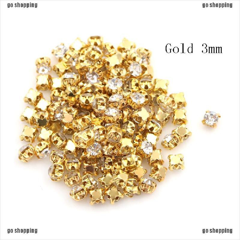 {go shopping}100pcs Mini Doll Crystal Rhinestone Rhinestones DIY Garment Sewing Clothes Accessories