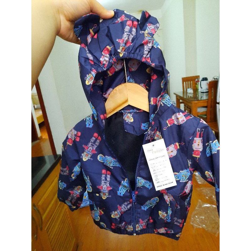 Áo khoác gió⚡FREESHIP⚡2 lớp lót nỉ/cotton cho bé 5-17kg