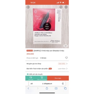 Bộ 4 son tester shisheido