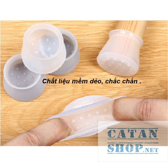 Set 4 nút bọc chân ghế bằng silicon [Mua 4 tặng 1] nút bịt chân bàn ghế chống trơn trượt an toàn GD365-BocChanGhe-Sili-4