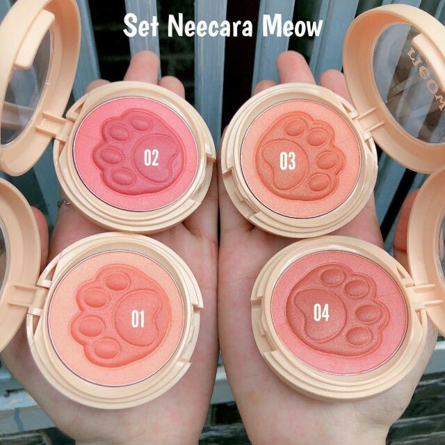 Set Son Môi &amp; Má Hồng MEOW NEE CARA Thái Lan