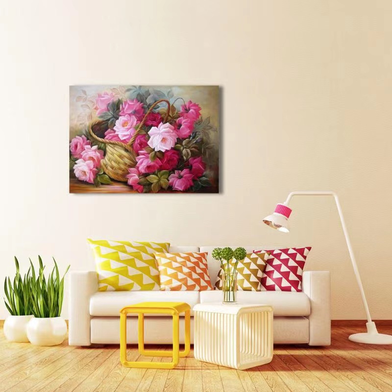 Bộ Tranh Đính Đá 5D Tự Làm 30×40CM 100% Hình Hoa Trang Trí Nhà Cửa