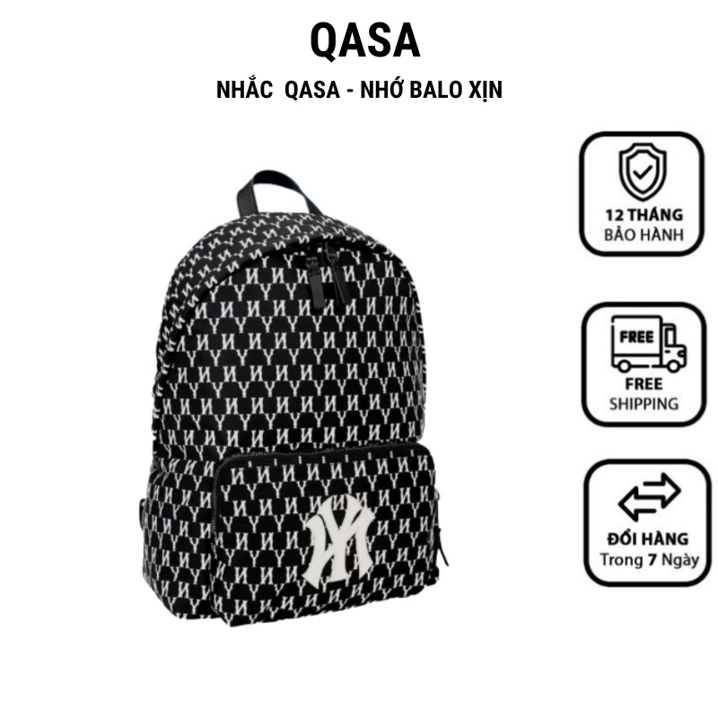 Balo đi học thời trang MONOGRAM NEWYORK ulzzang nam nữ vải polyester chống nước có ngăn đựng laptop