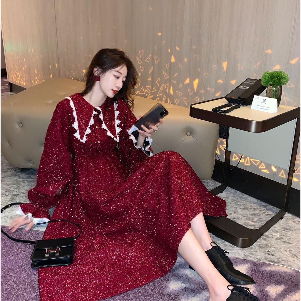 NRVP Mới Đầm Dài Phong Cách Pháp Thời Trang Cho Nữ
