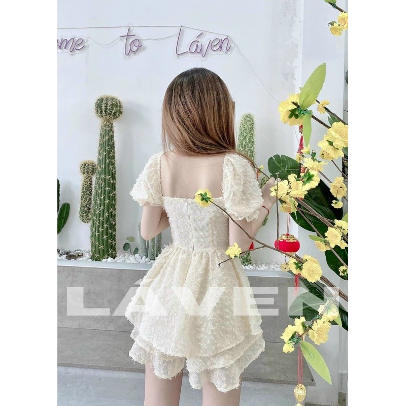 JUMPSUIT BÔNG VẢI KEM - HỒNG - ĐỎ