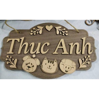 bảng gỗ tên shop