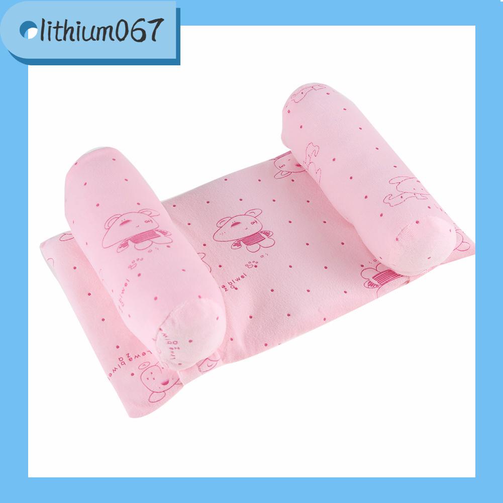Gối Ngủ Cotton Chống Lăn / Chống Bẹp Đầu Cho Bé Sơ Sinh