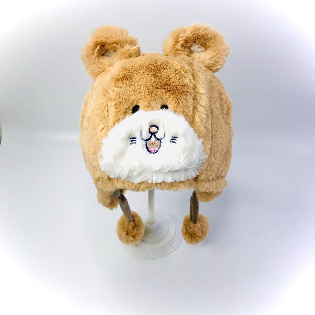 Mũ gấu cho bé yêu, nón len cho bé mềm mại siêu ấm áp