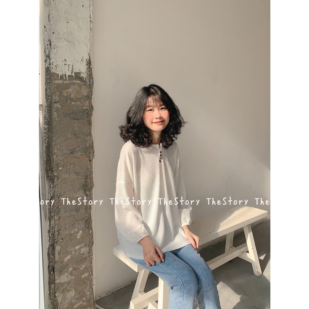 [STR] Áo pull cổ V, tay dài A2399