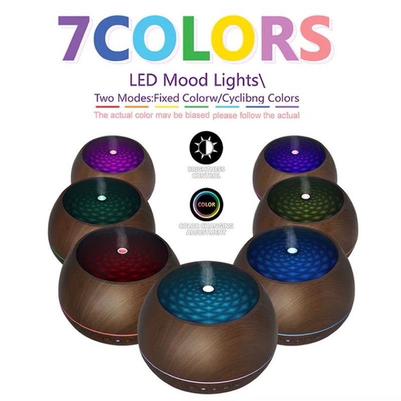 Máy Xông Tinh Dầu Đèn Xông Thùng Gỗ Nghe Nhạc Dung Tích Lớn 1000ml Loa Bluetooth