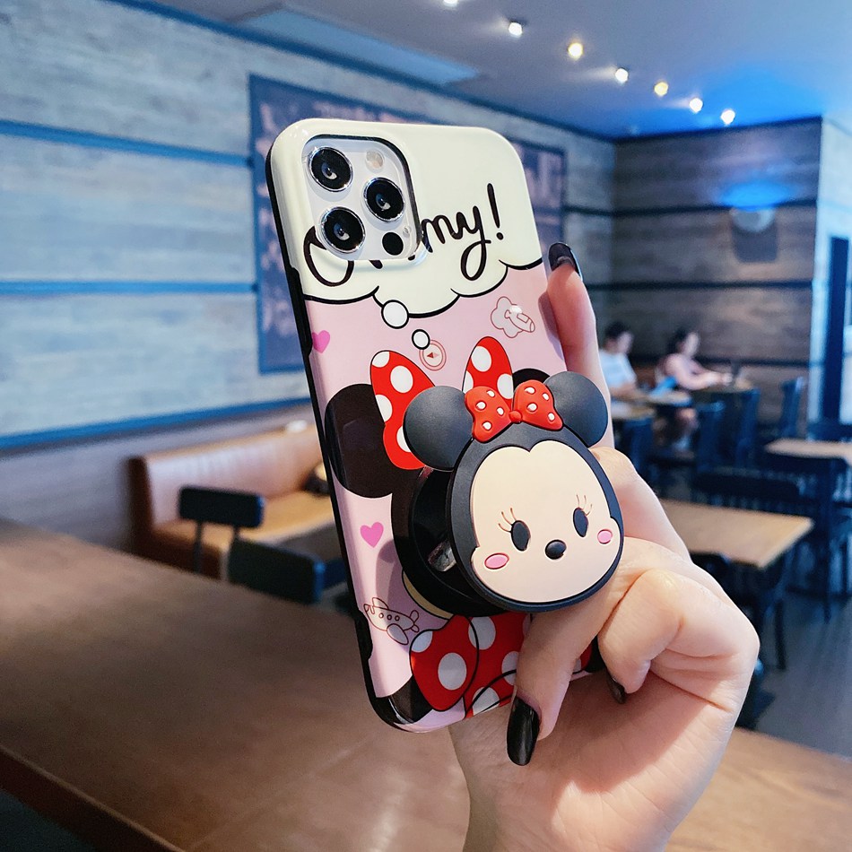 Ốp điện thoại họa tiết dễ thương có giá đỡ cho Apple Iphone 11 12 Pro 12pro Max 12mini 7 8 Plus X Xs Max Xr | BigBuy360 - bigbuy360.vn