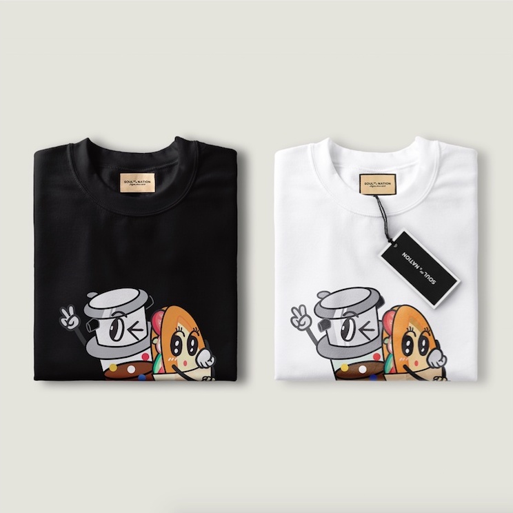 Áo thun unisex In hình Cà phê và Bánh mì Việt Nam form basic 100% cotton premium V1 SOUL OF A NATION -Đen/Trắng/Nâu nhạt
