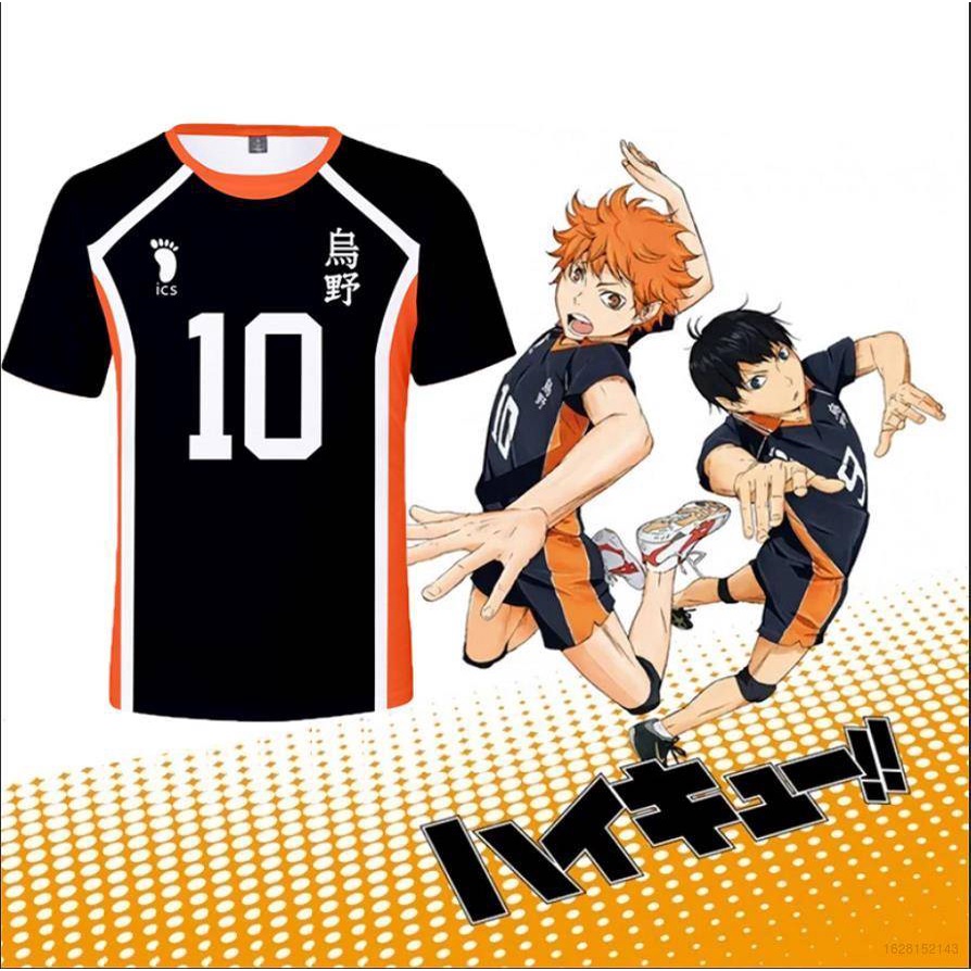 Áo thun thể thao tay ngắn hóa trang nhân vật Tobio Shoyou trong anime Haikyuu xinh xắn