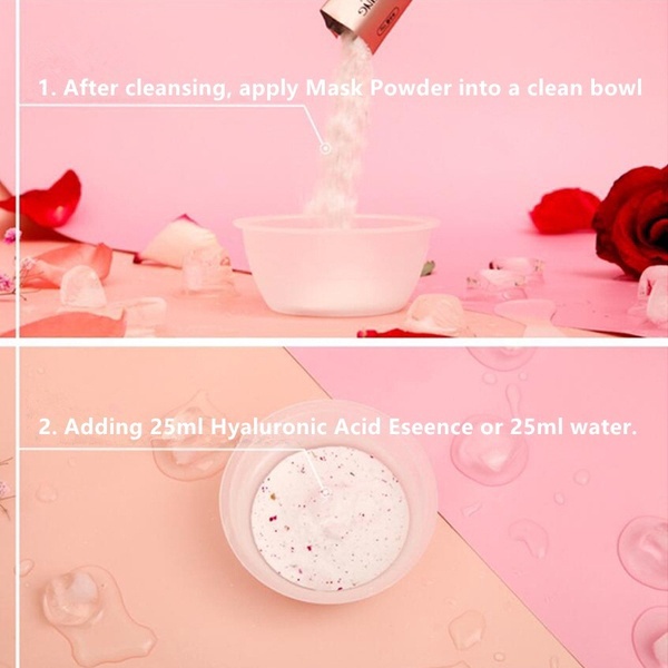 Mặt Nạ Collagen Hoa Hồng Hyaluronic Acid Dạng Bột Chống Nếp Nhăn Chống Lão Hóa