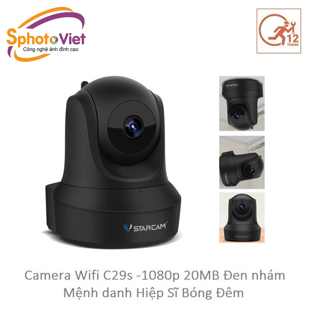 Camera Wifi IP Vstarcam C29s FHD 1080p Đen