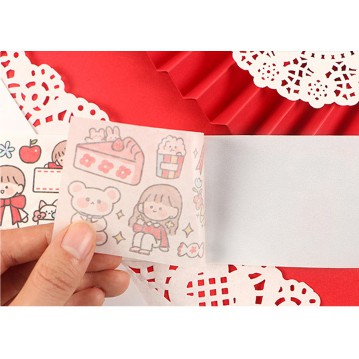 Washi Hình Dán Sticker Hình Cô Bé DIY Trang Trí Cực Dễ Thương - Văn Phòng Phẩm Sáng Tạo