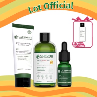 Serum mụn đầu đen kết hợp toner dưỡng ẩm cho da dầu và sữa rửa mặt trắng da chính hãng Hàn Quốc Caryophy