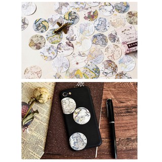Set 46 miếng sticker địa lý vintage