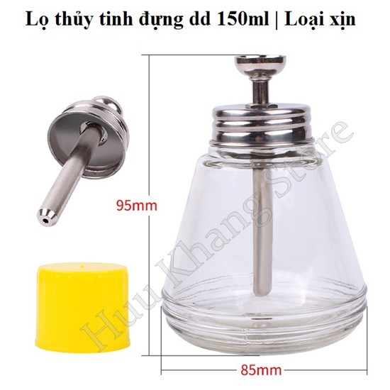 Lọ thủy tinh bơm dung dịch | 150ml