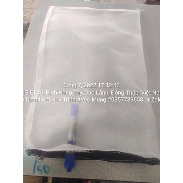 Túi lưới dày có dây kéo 25x45 cm