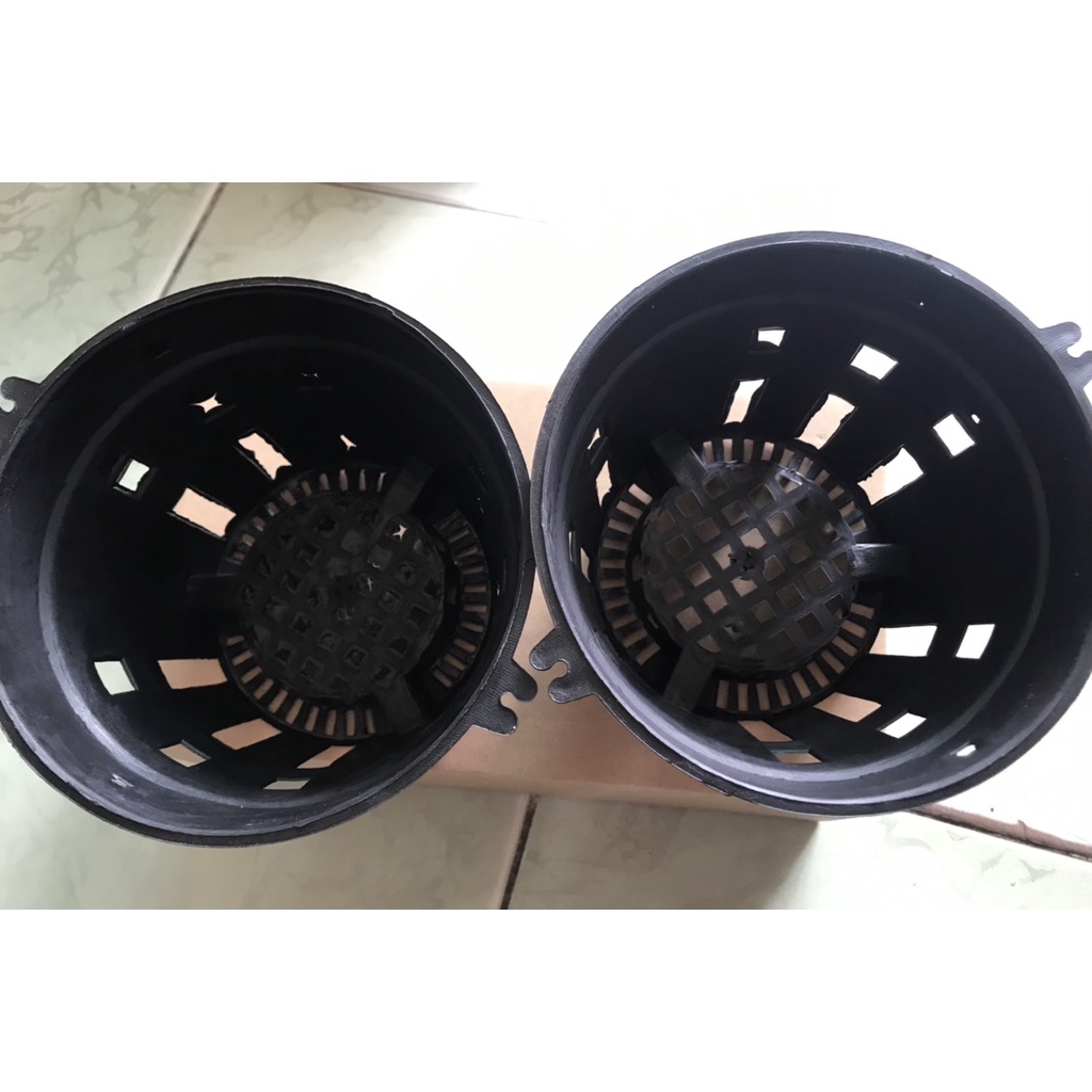Chậu trồng lan - 10 cái size 16 -  chậu nhựa đen trồng lan size 16cm. chậu đen Trồng lan.