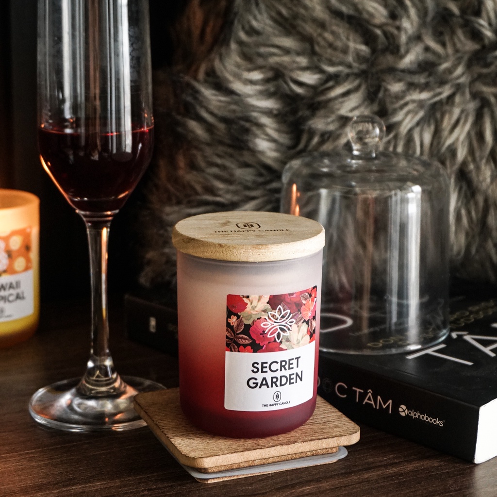 120gr, Nến thơm phòng sáp thơm cao cấp 100% thiên nhiên, Vietnam sceted candle cup - SECRET GARDEN 4oz - THƠM DECOR