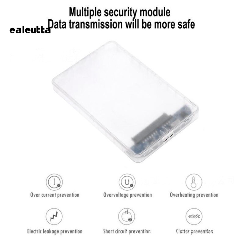 ✡DP✡2.5 Inch USB 3.0 SATA HDD Hard Disk External Enclosure Transparent Case Box