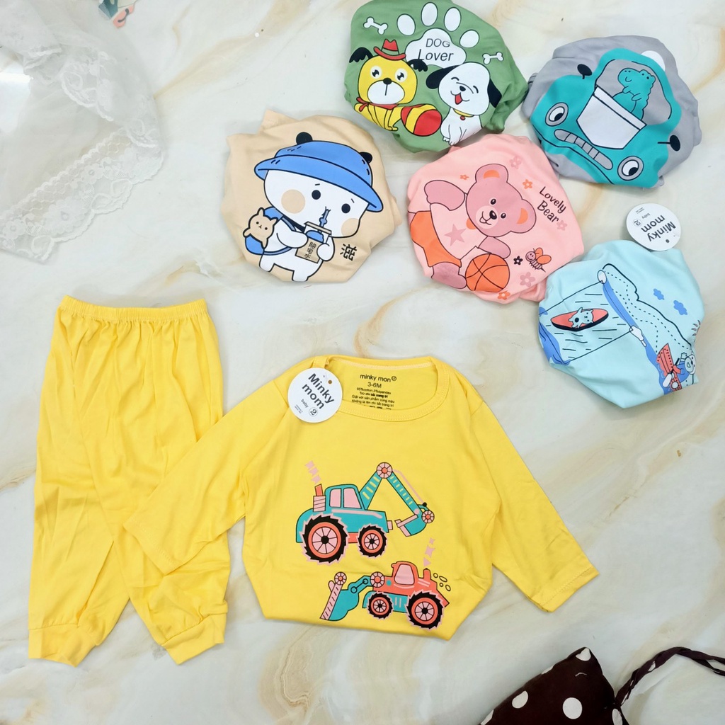 [A31 -  Siêu Mềm, nhiều mẫu] Bộ Dài Tay Thun Lạnh Hoạt Hình Nhiều Mẫu Loại 1  Cho Bé Trai Gái