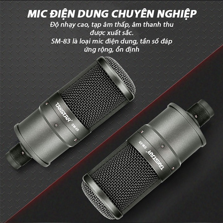 Mic thu âm TAKSTAR SM-8B, micro livestream, BẢO HÀNH CHÍNH HÃNG 12 THÁNG