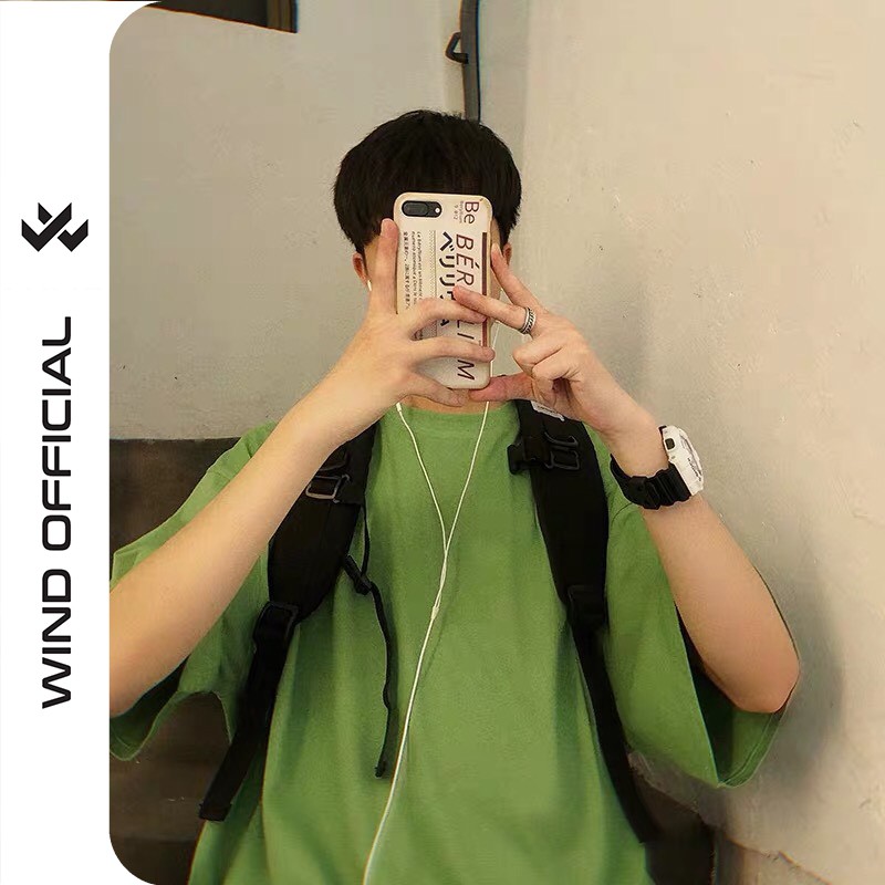 Áo thun tay lỡ unisex Basic Tea trơn nam nữ ulzzang Wind | BigBuy360 - bigbuy360.vn