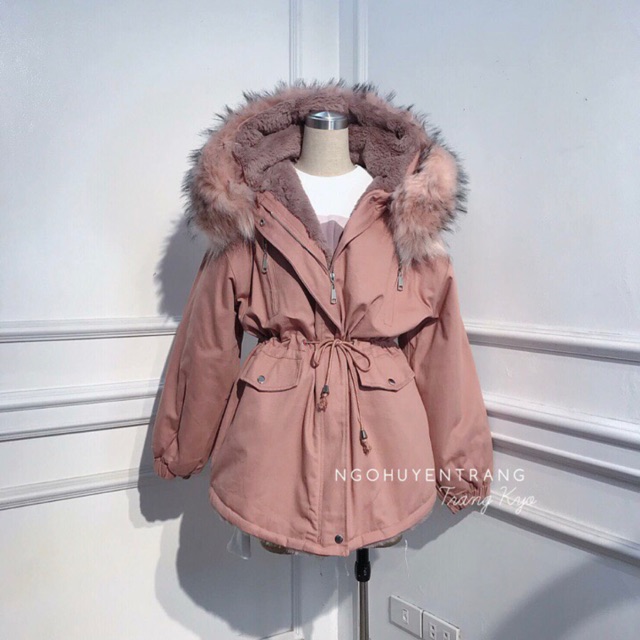 Ao parka lót lông