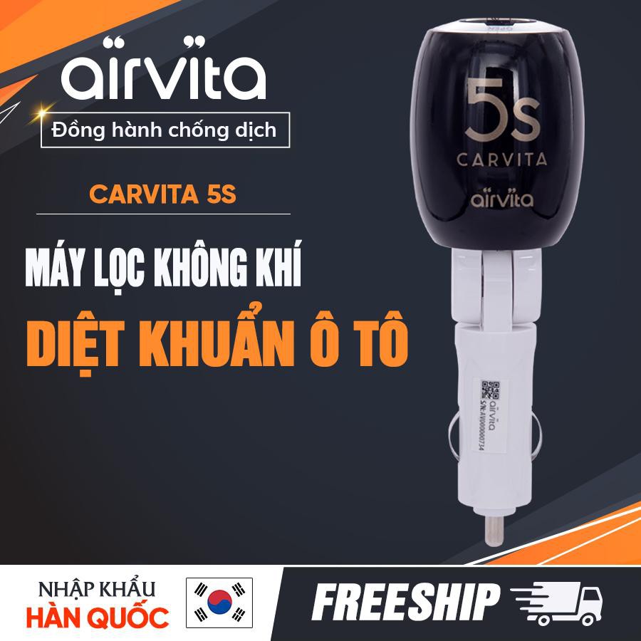 Máy lọc không khí ô tô Airvita Carvita 5S diệt khuẩn, khử mùi Hàn Quốc  - Hàng Nhập khẩu & Bảo hành chính hãng