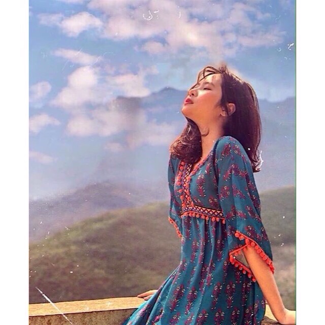 ORDER | Boho Style | Váy boho hoa xanh lụa