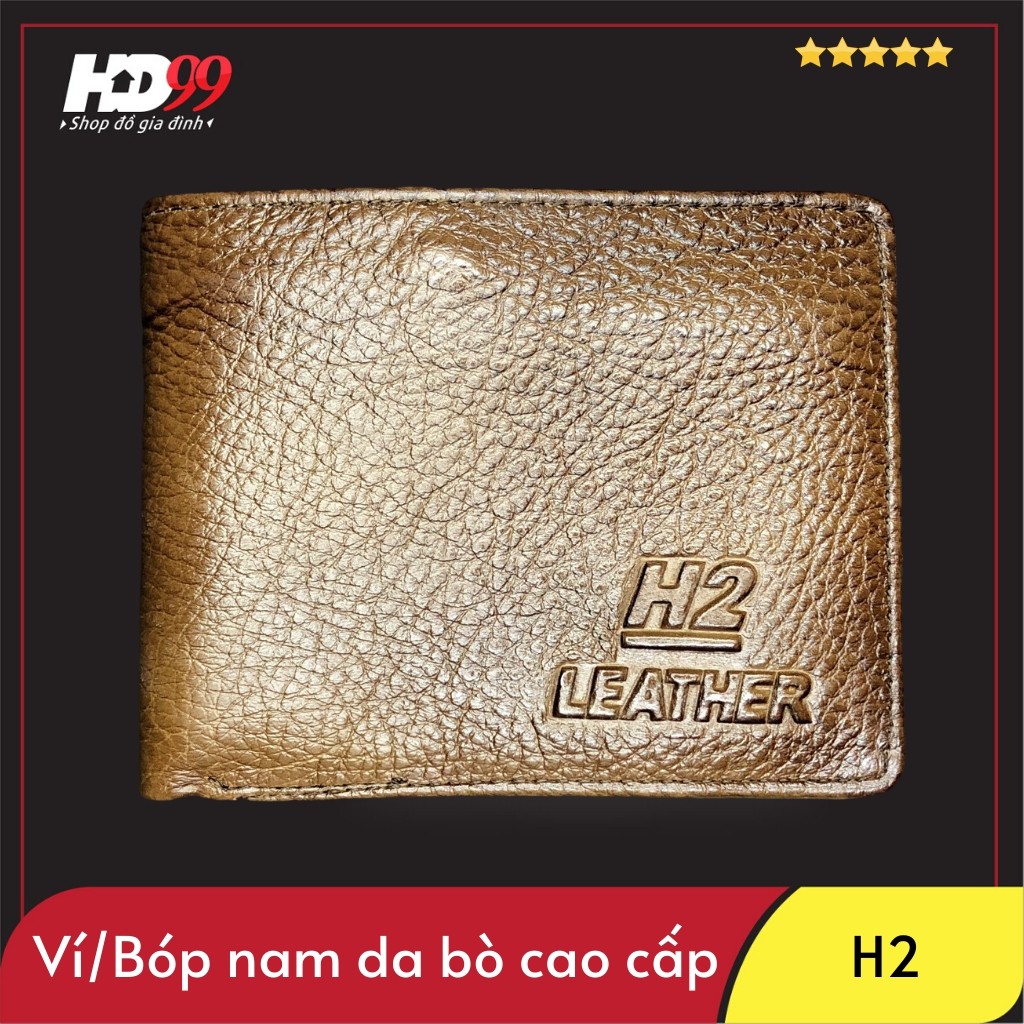 Ví Nam Da Bò Cao Cấp H2 ♦️FREESHIP♦️ Chất Liệu PU Dùng Từ 5-7 Năm Dáng Basic Không Sợ Lỗi Mốt Hàng Nội Địa