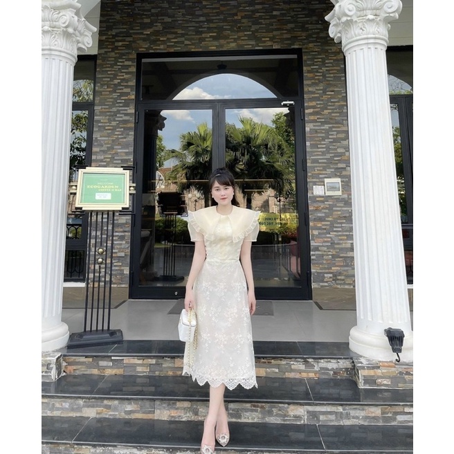 Váy ren phối tay tơ