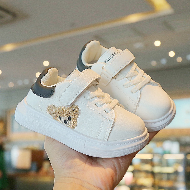 Trẻ em McQueen giày nhỏ màu trắng bé gái giày thể thao chống trượt bé trai giày ban thường giày đế mềm giày bé đơn