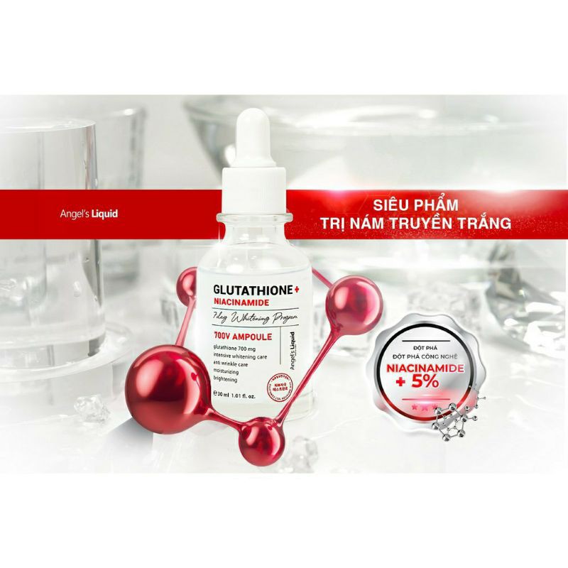 Huyết Thanh Truyền Trắng Hỗ Trợ Giảm Nám Angel’s Liquid GLUTATHIONE + NIACINAMIDE V-AMPOULE | BigBuy360 - bigbuy360.vn