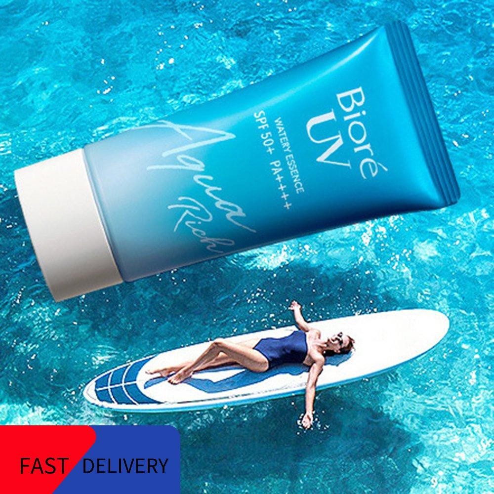 (hàng Mới Về) Kem Chống Nắng Biore Uv Aqua Rich Watery Spf50 + Pa + + + + + Dưỡng Ẩm Làm Trắng Da Cho Nam Và Nữ