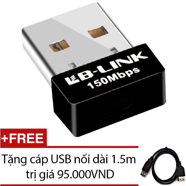 USB thu wifi LB-LINK BL-WN151 Nano Tặng cáp USB nối dài 1.5m -DC232