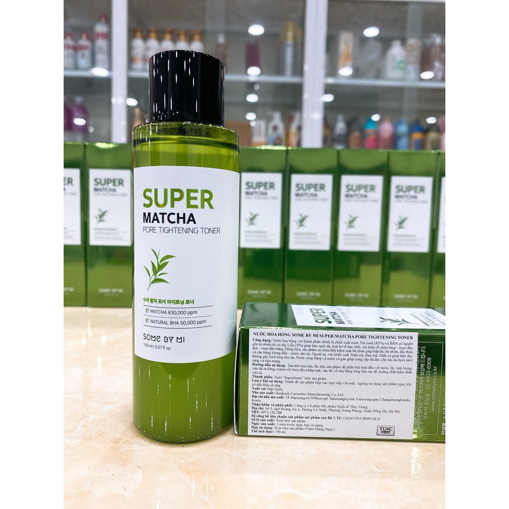 Nước Hoa Hồng Some By Mi Super Matcha Pore Tightening Toner Hàn Quốc 150ml