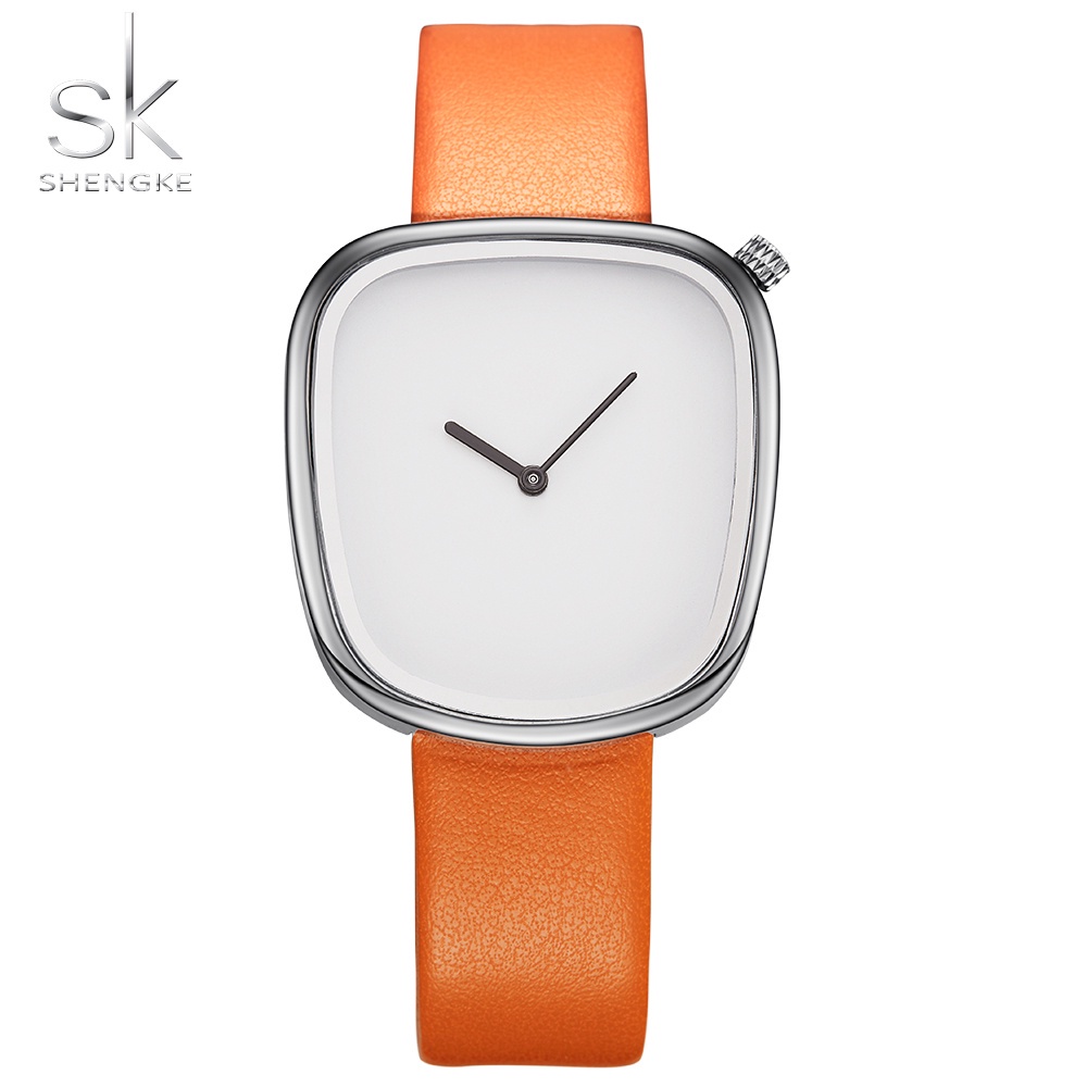 Đồng Hồ Đeo Tay SINOBI Thạch Anh Thiết Mặt Hình Vuông Không Đều Bốn Màu Dành Cho Nữ