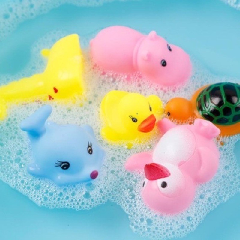 Set chip bơi thả bồn tắm TÚI 10 con vật, đồ chơi bơi