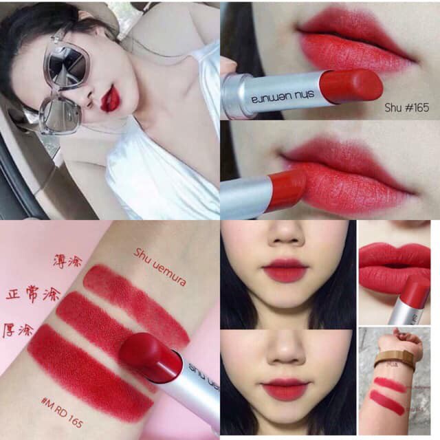 SON SHU UEMURA ROUGE UNLIMITED MATTE #RD165 - ĐỎ THUẦN