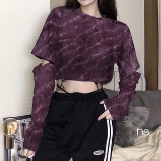 [CÓ ẢNH THẬT] Áo Croptop Loang Hở Tay- LOLIPOP