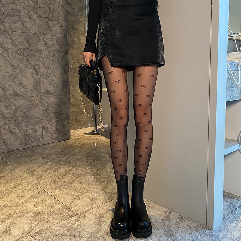 Quần Tất Đính Nơ Phong Cách Lolita Quyến Rũ